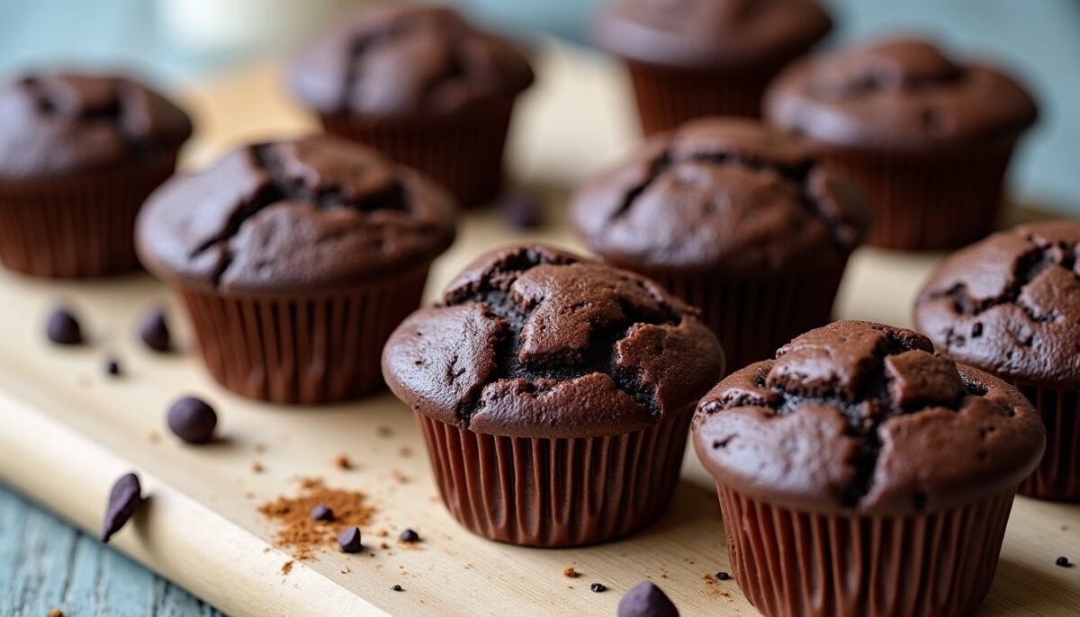 Muffins chocolat-courge moelleux et légers, sans une trace de beurre