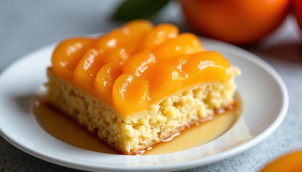 Délice léger : gâteau renversé à la nectarine sans une goutte de beurre