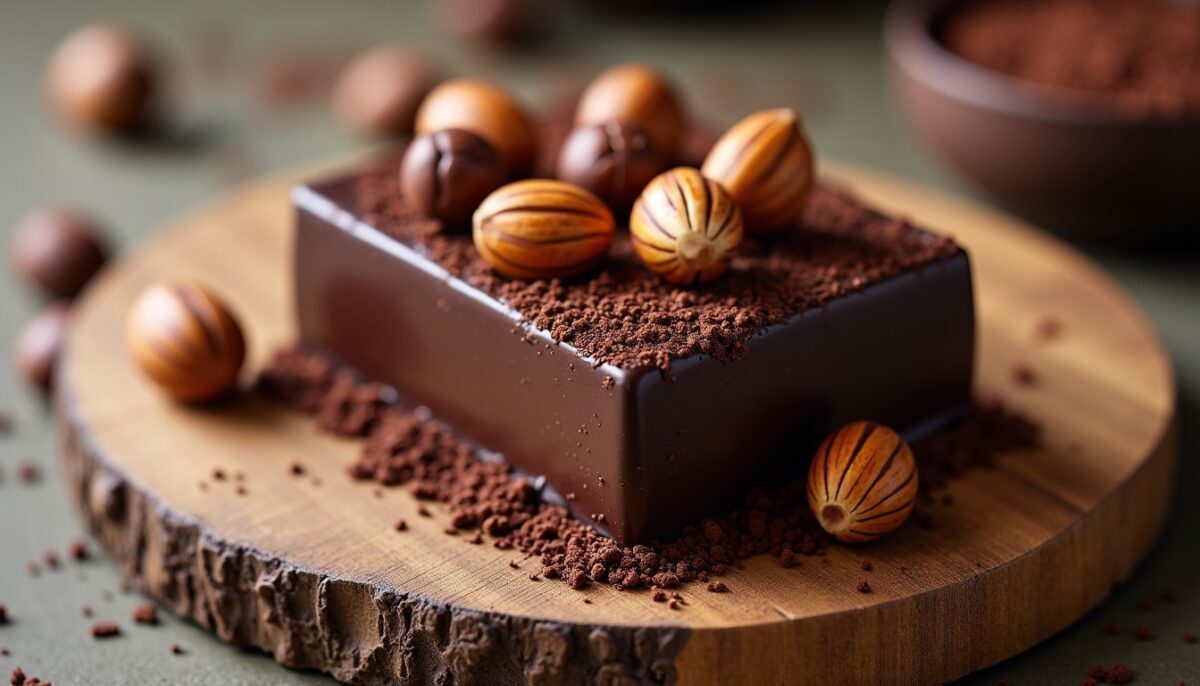 Délice chocolaté aux noix sublimé par un beurre de cacao gourmand