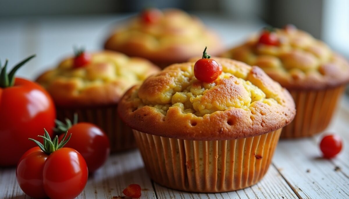 Muffins moelleux au thon et tomates séchées, sans une once de beurre Muffins moelleux au thon et tomates séchées, sans une once de beurre