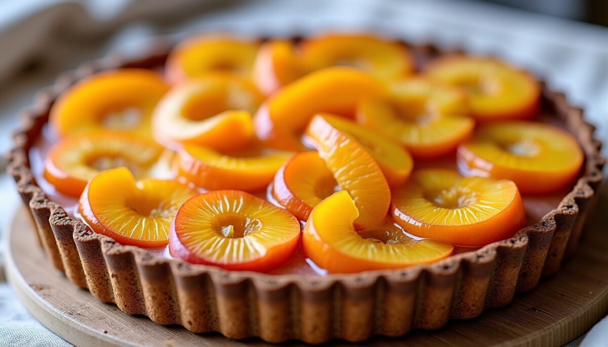 Délice gourmand : tarte aux pêches légère sans beurre