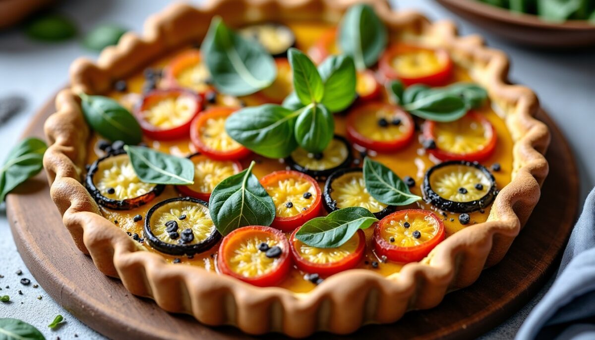 Délicatesse estivale : tarte légère aux aubergines et courgettes
