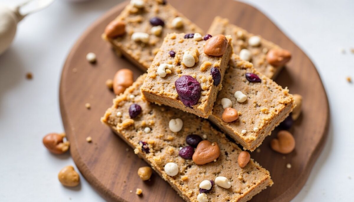 Barres gourmandes aux noix de coco et cranberries, sans beurre