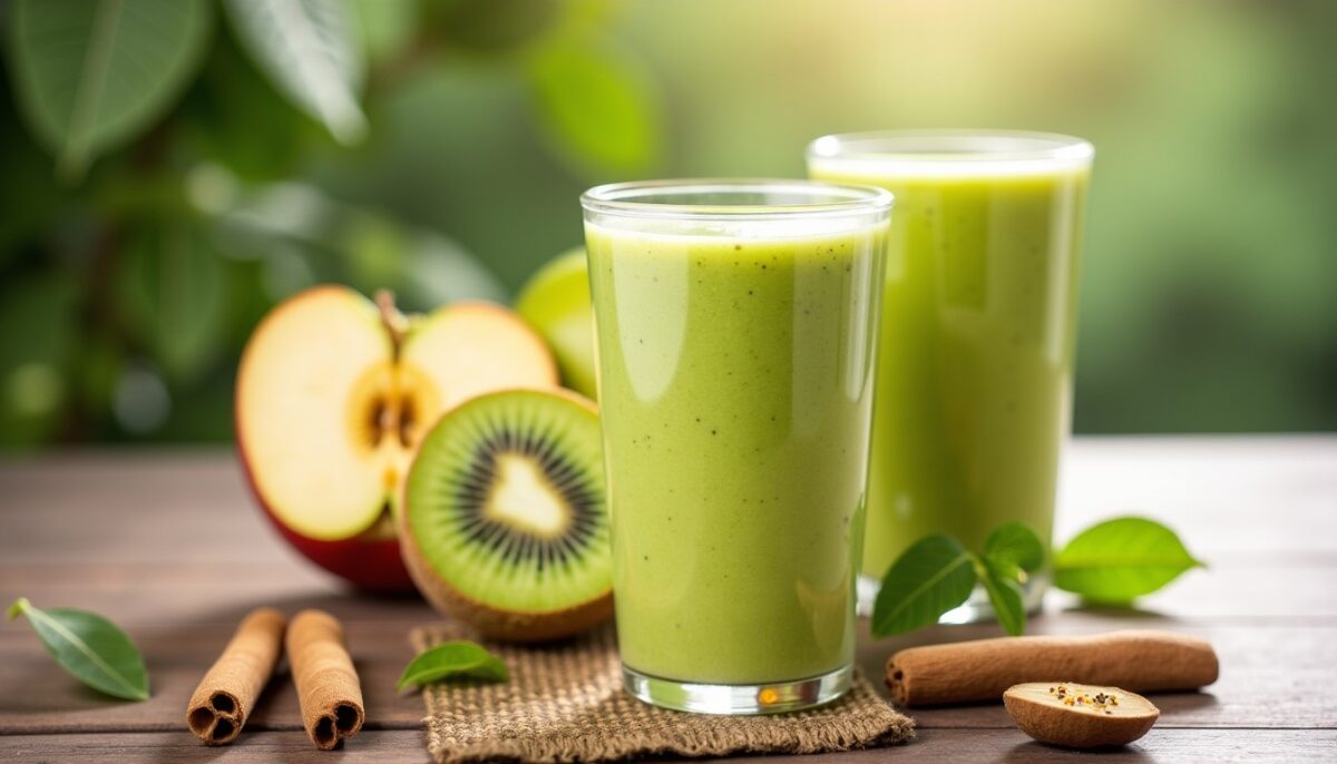 Délice vitaminé : smoothie pomme, kiwi et amande