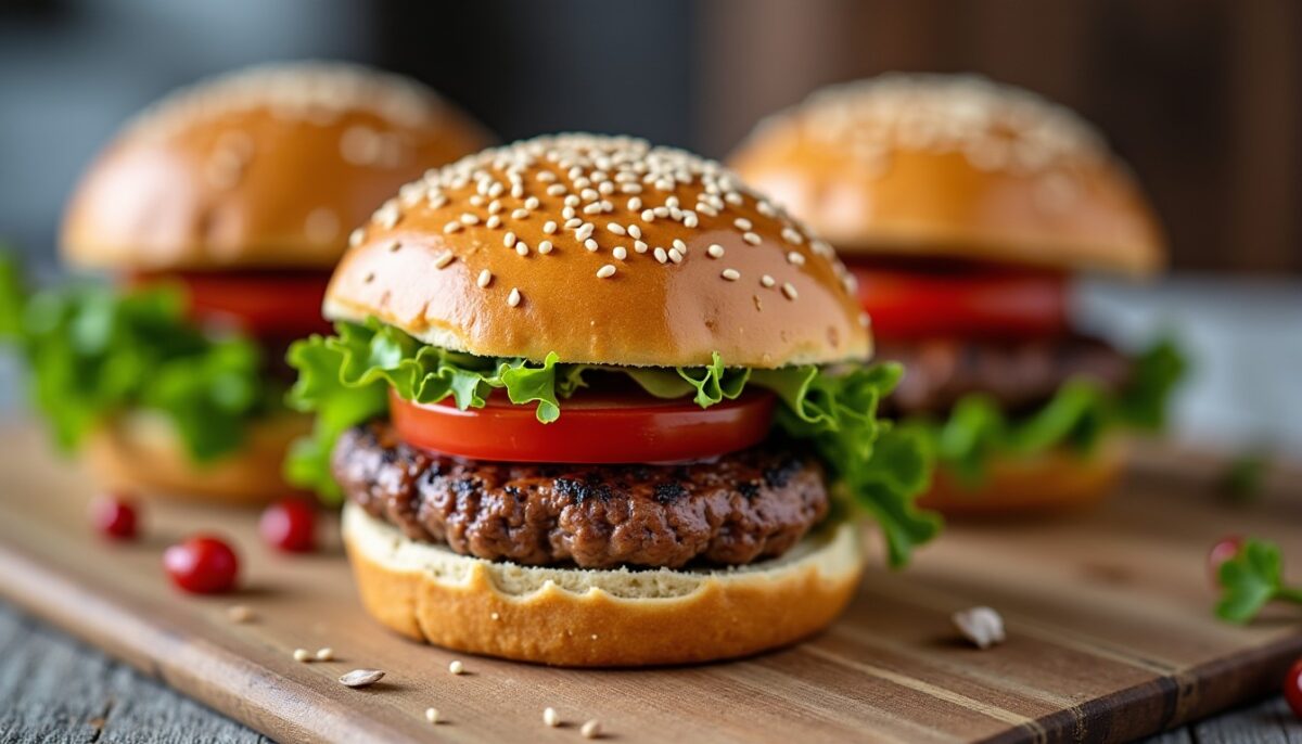 Délicieux petits pains maison pour hamburgers gourmands Délicieux petits pains maison pour hamburgers gourmands