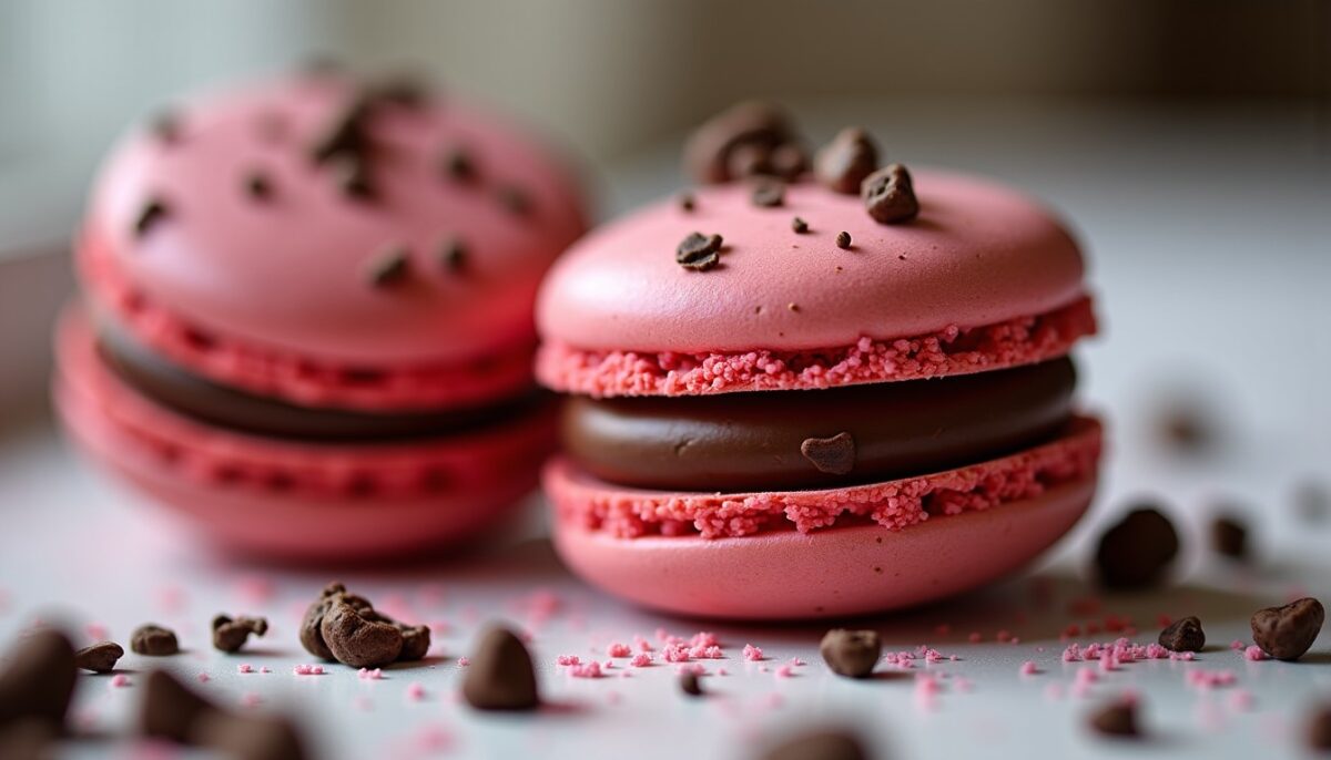 Délice fondant : Macarons noisette au cœur chocolaté Délice fondant : Macarons noisette au cœur chocolaté
